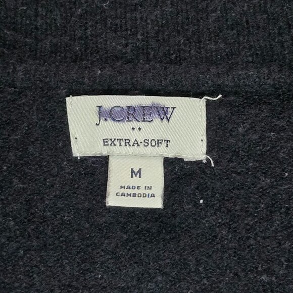 J. Crew Extra-Soft Black Polo Sweater Knit Top NWOT - Picture 10 of 10